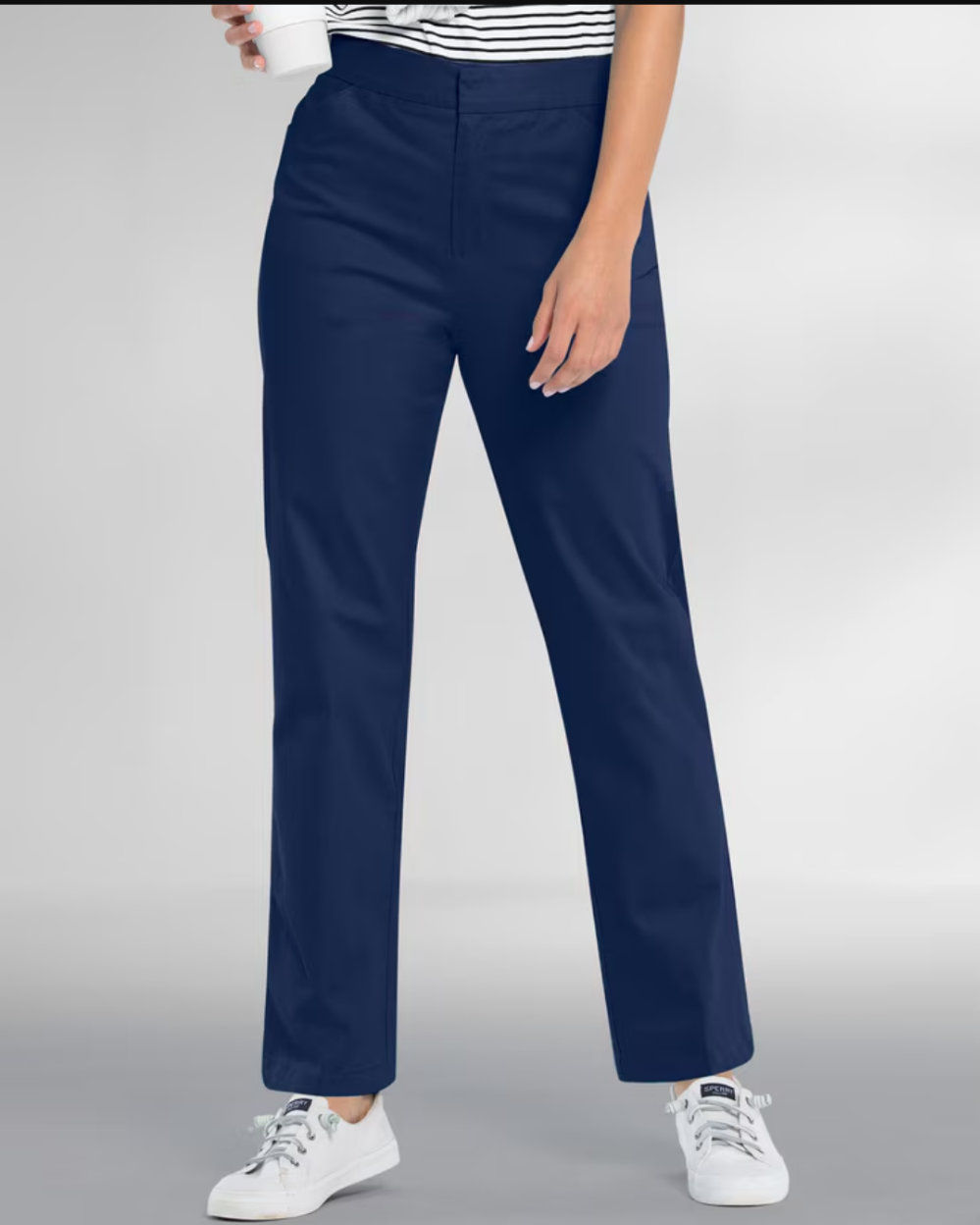 Appleseed’s Navy Blue Dennisport Comfort-Waist Chinos Size 16 NEW