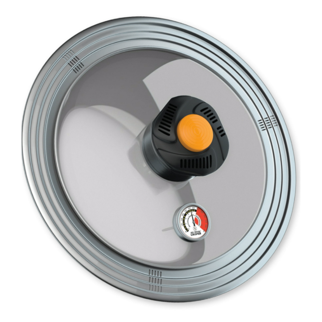 Airworld crisper air fryer lid for pots and pan capacity fits 10 to 12 in pots and pans