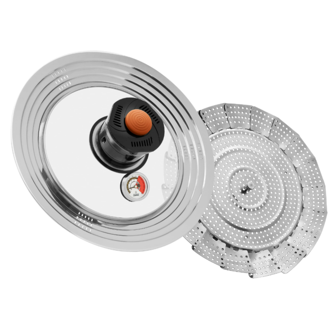 Airworld crisper air fryer lid for pots and pan capacity fits 10 to 12 in pots and pans