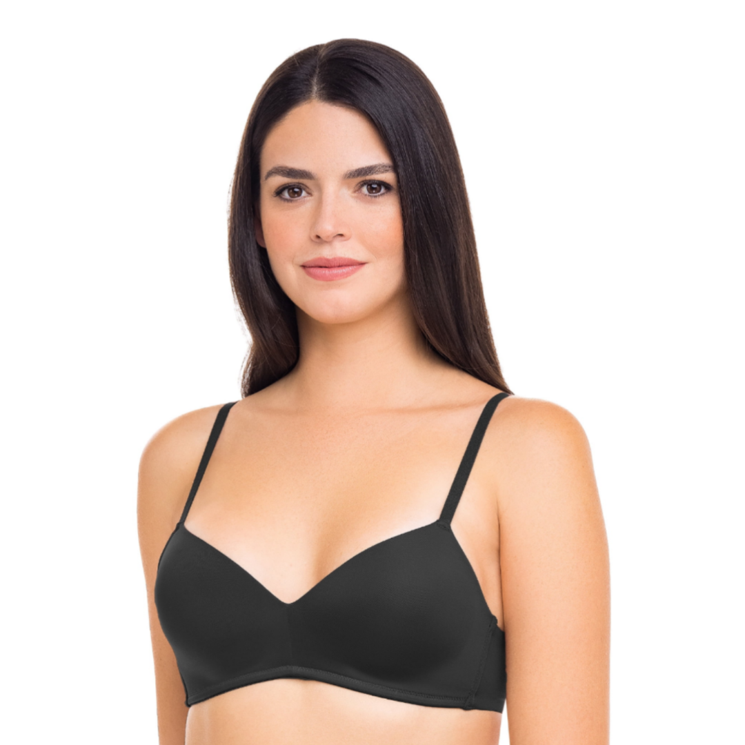 KINDLY YOURS WOMEN'S SUSTAINABLE WIRELESS T-SHIRT BRA Black