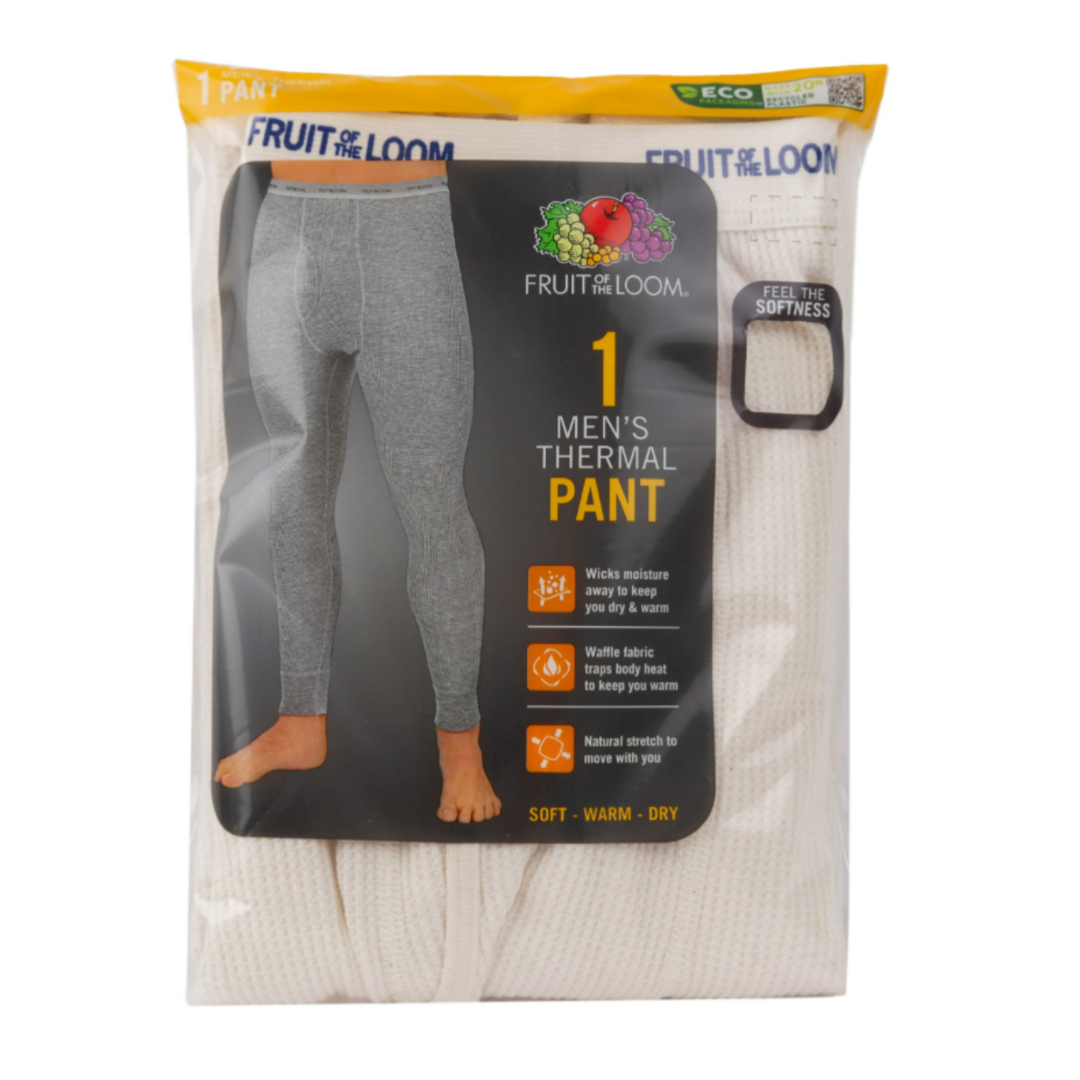 Fruit of the Loom big men's thermal waffle base layer pants