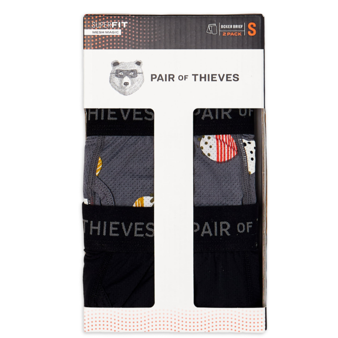Pair of Thieves SUPERFIT 2-Pack Adult Mens Boxer Briefs Circle
