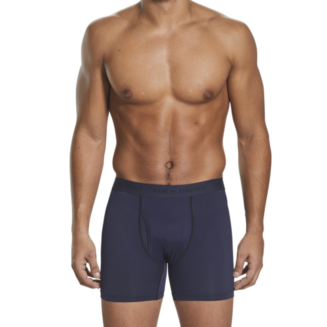 Pair of Thieves SUPERFIT 2-Pack Adult Mens Boxer Briefs Blue