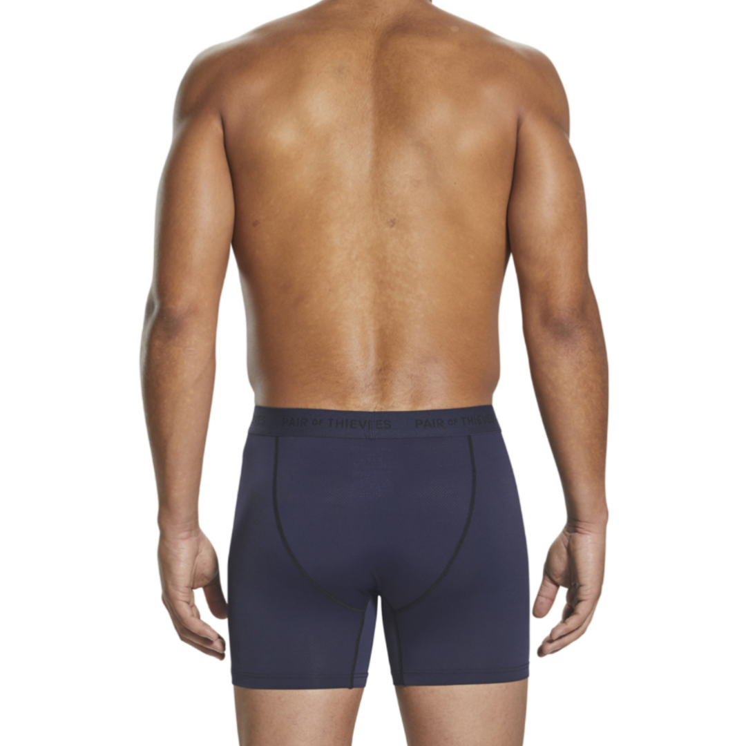 Pair of Thieves SUPERFIT 2-Pack Adult Mens Boxer Briefs Blue