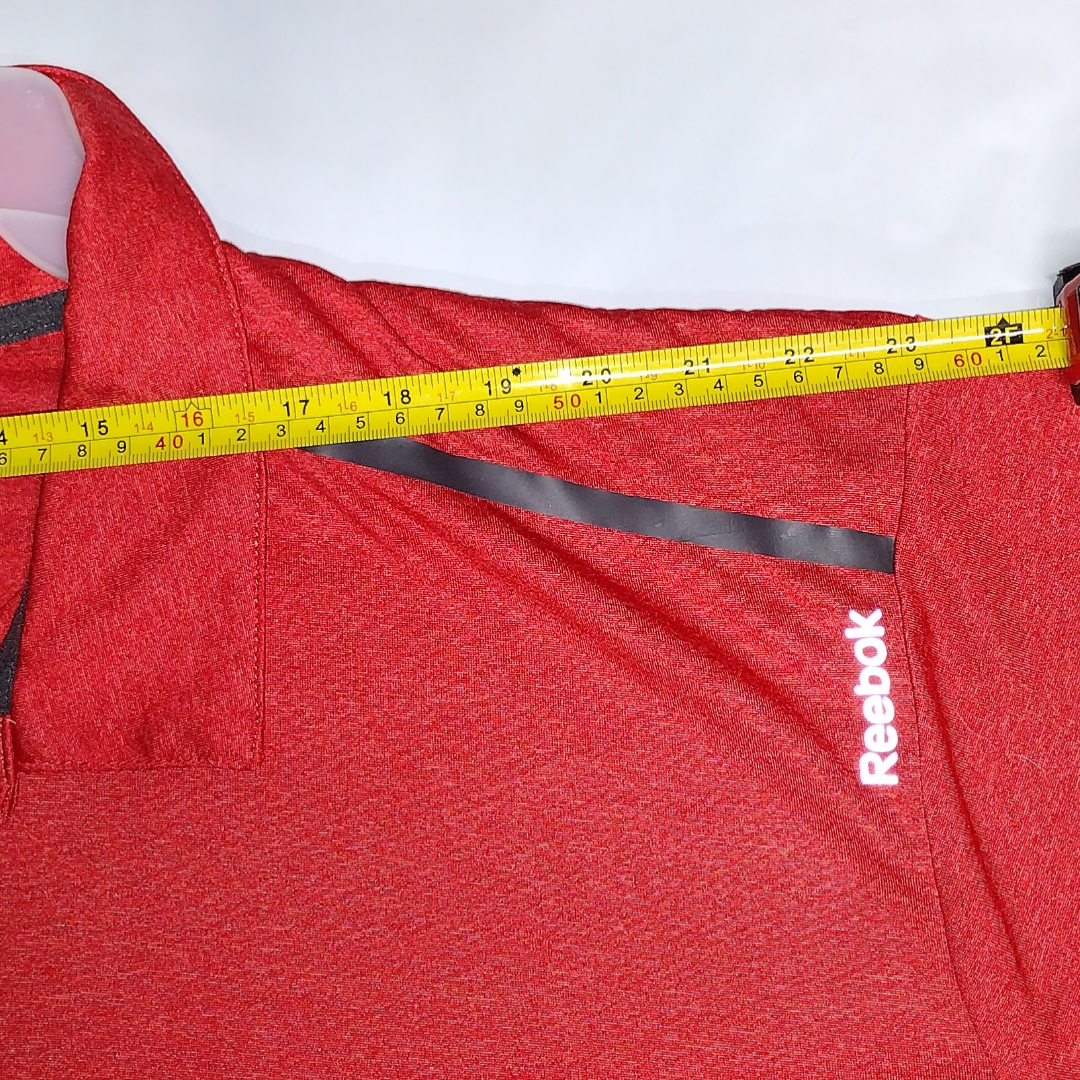 Reebok Polo Shirt Mens 2XL XXXL VERMILION Red PlayDry Golf Stretch Casual Preppy Pre-owned