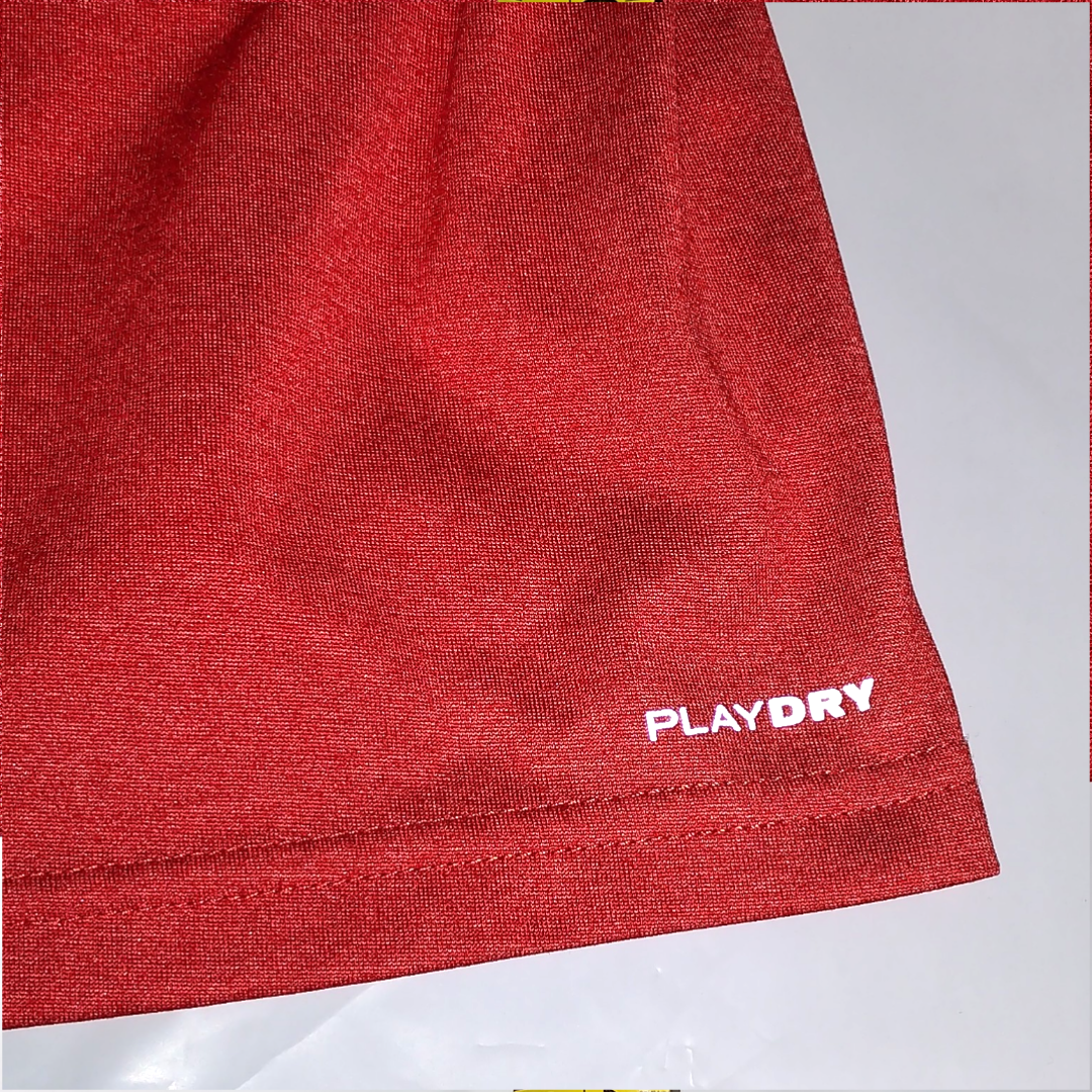 Reebok Polo Shirt Mens 2XL XXXL VERMILION Red PlayDry Golf Stretch Casual Preppy Pre-owned