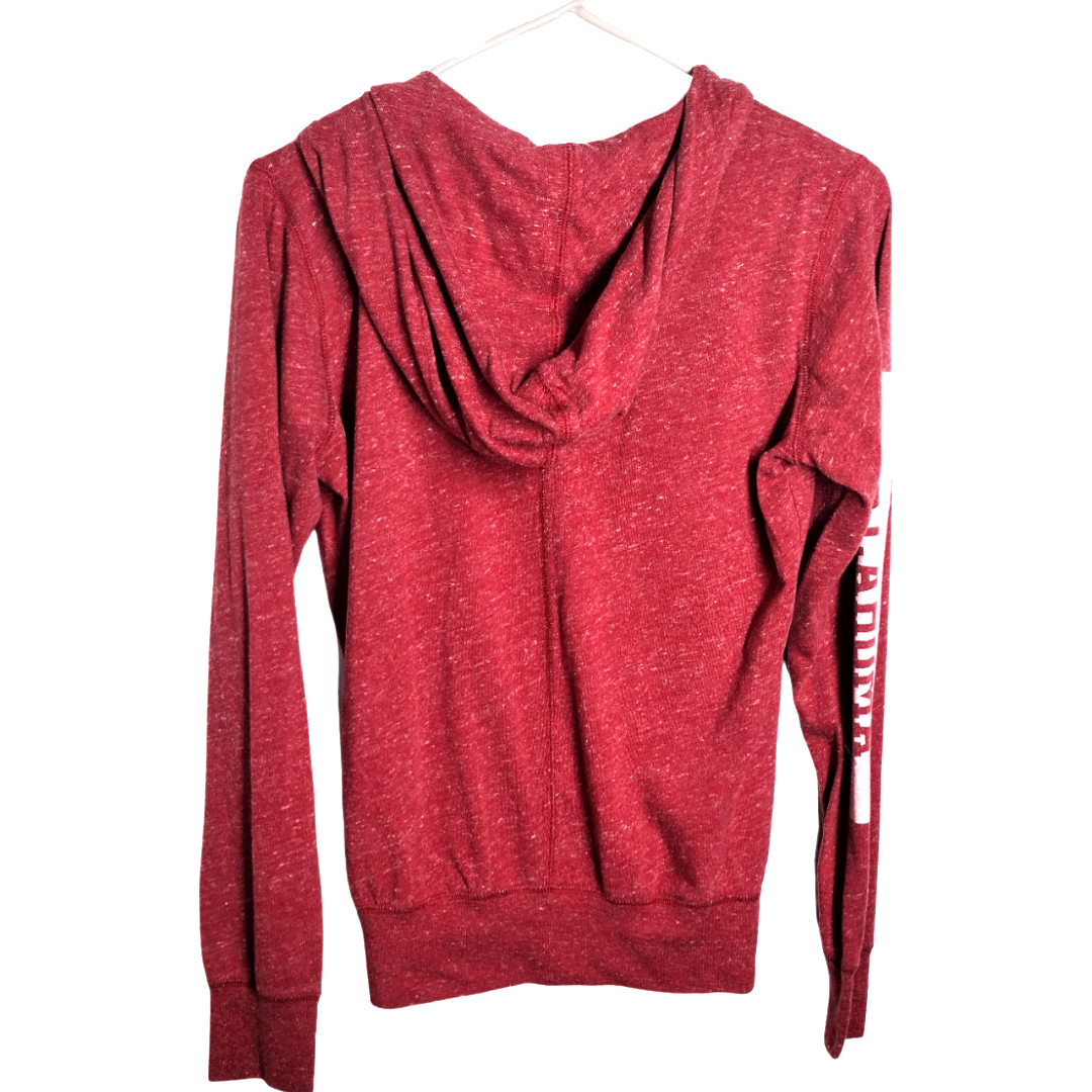 NIKE OKLAHOMA SOONERS OU FULL ZIP WOMEN HEATHERED RED HOODIE SMALL Pre-owned