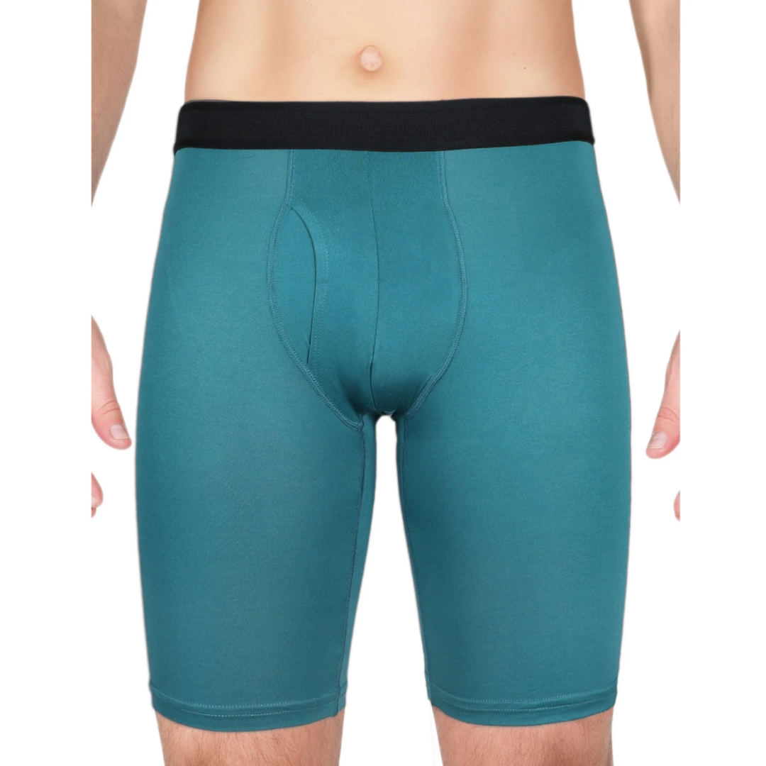 Athletic Works Men's Underwear Quick Dry Stretch Boxer Briefs for Men, Teal Assorted, 6 Pack