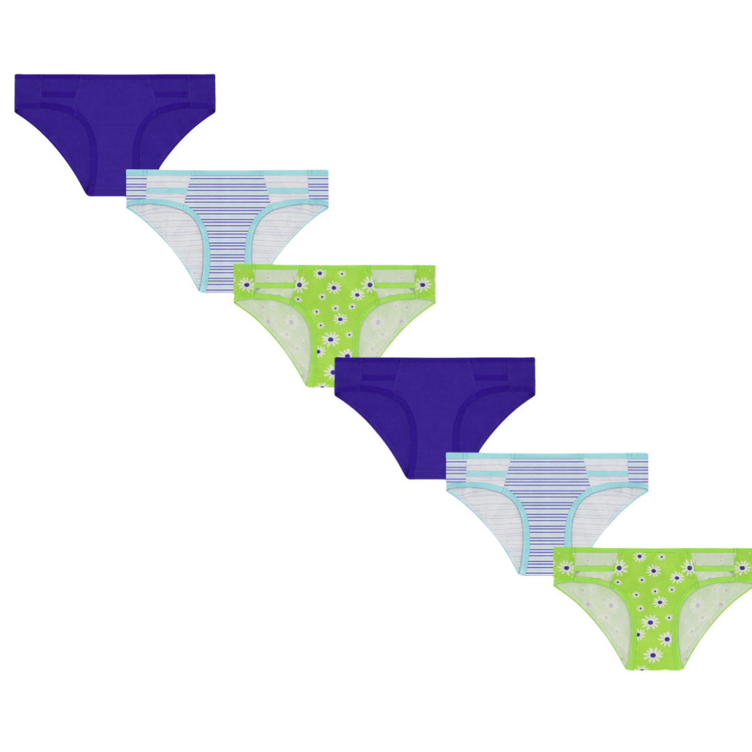 No Boundaries Women's Cotton Cheeky, 3 Pack Green