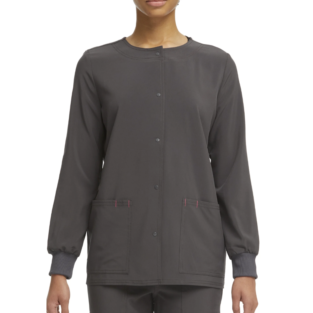 Scrubstar Women's Ethical Fabric Stretch Snap Front Active Warm Up Scrub Jacket