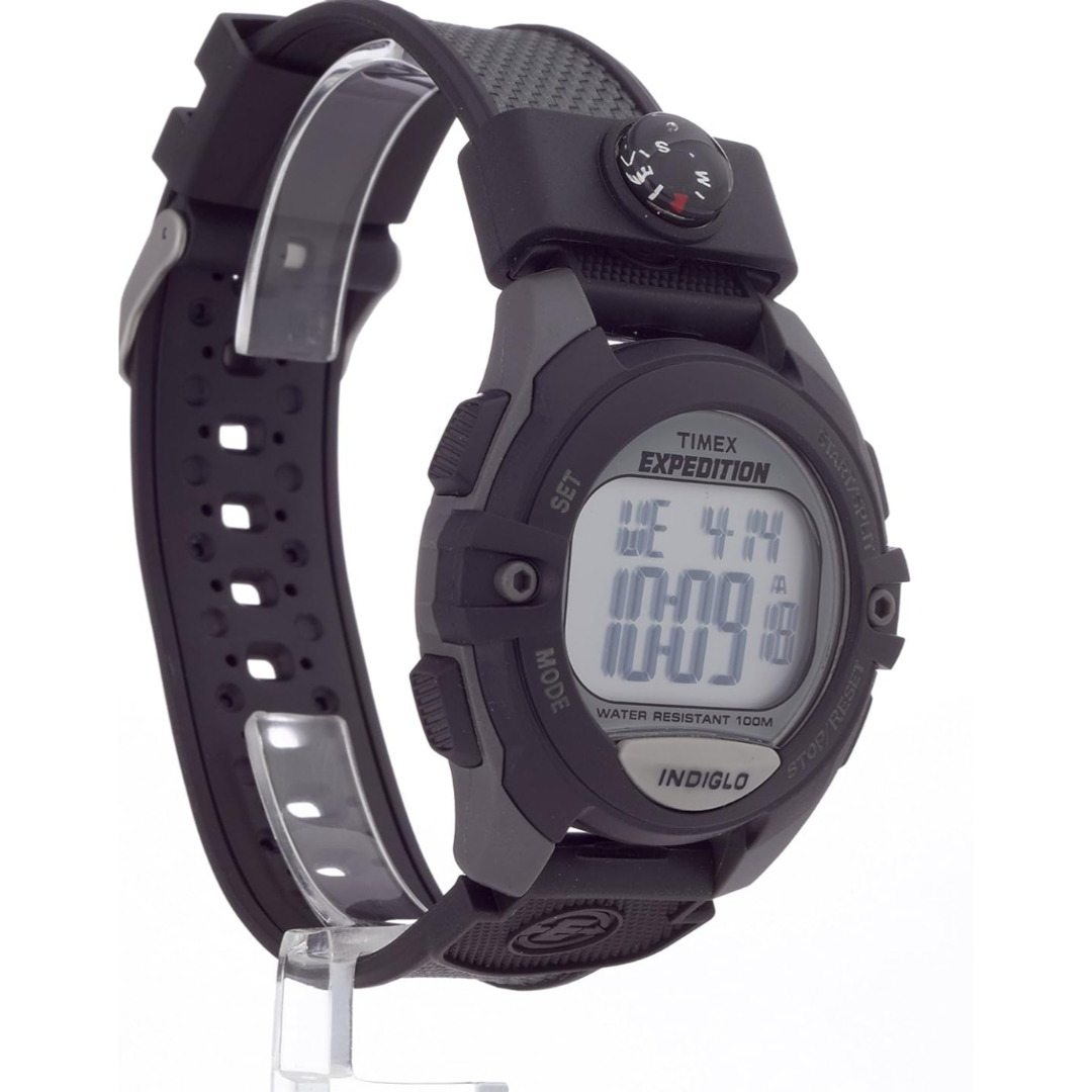 TIMEX Men's EXPEDITION Black INDIGLO CHRONO ALARM TIMER WRIST WATCH T40941WX