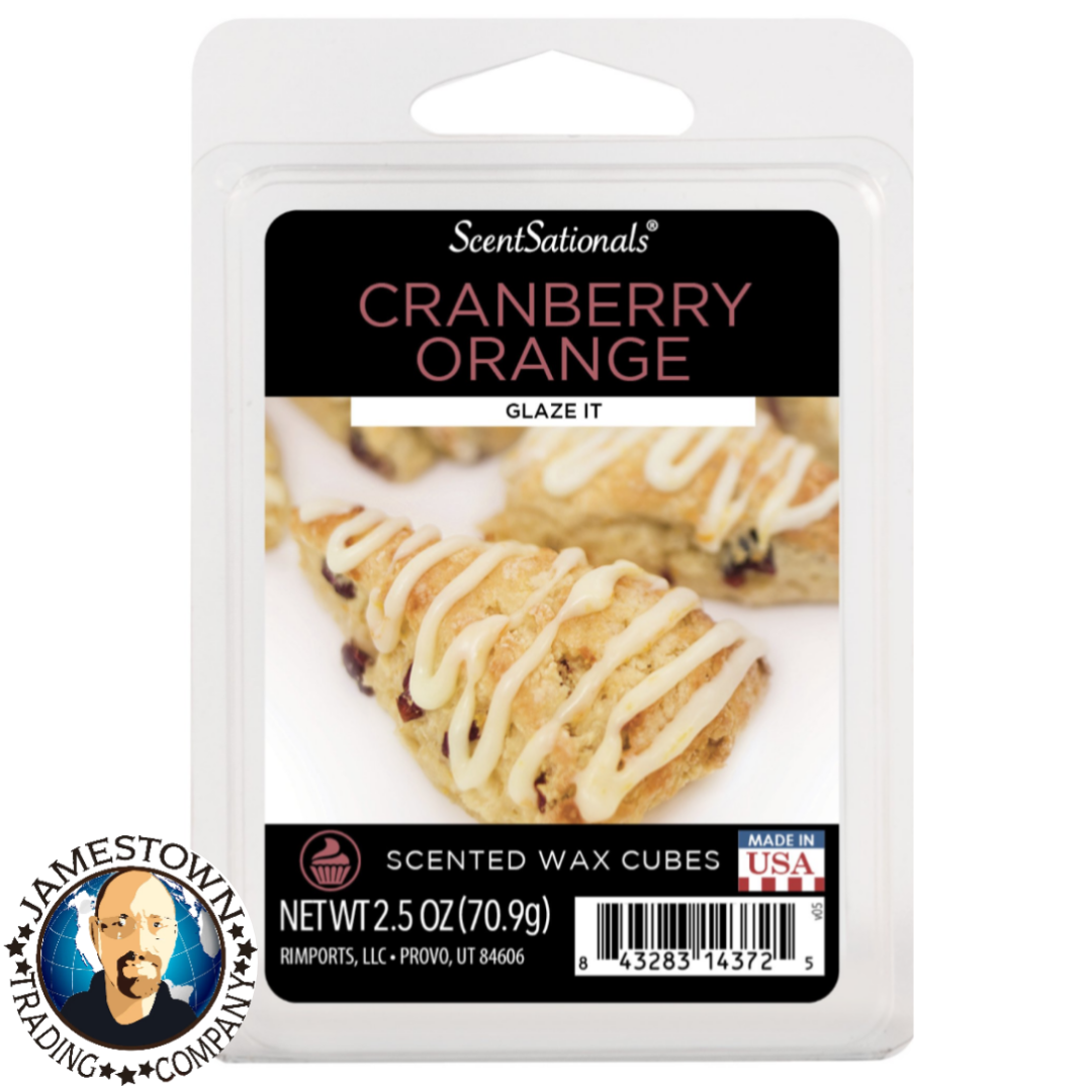 4 ScentSationals Scented Wax Melts 2.5 oz 6 Cubes Cranberry Orange Candle 2.5oz