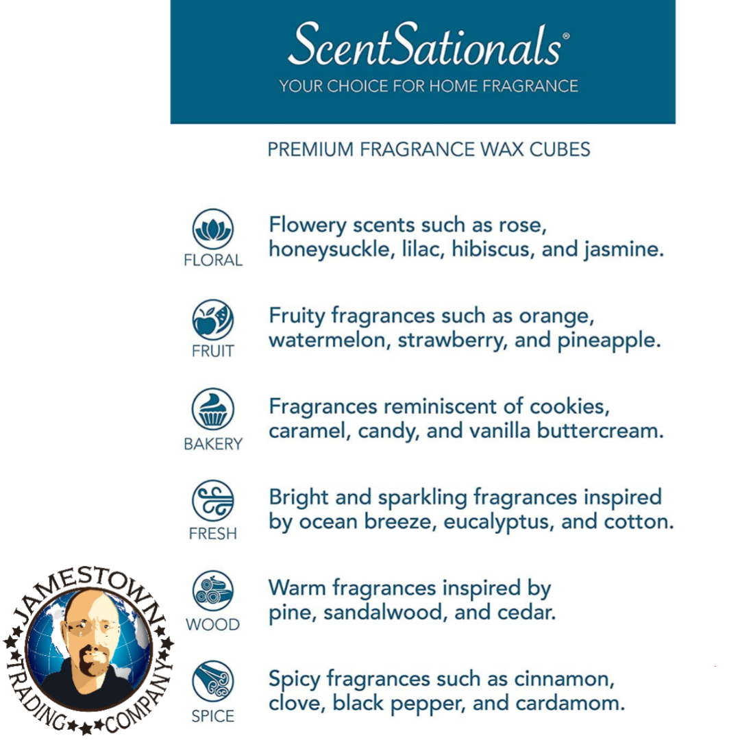 4 ScentSationals Scented Wax Melts 2.5 oz 6 Cubes Cranberry Orange Candle 2.5oz