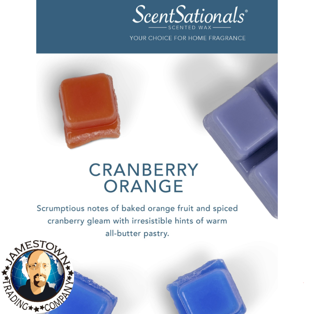 4 ScentSationals Scented Wax Melts 2.5 oz 6 Cubes Cranberry Orange Candle 2.5oz