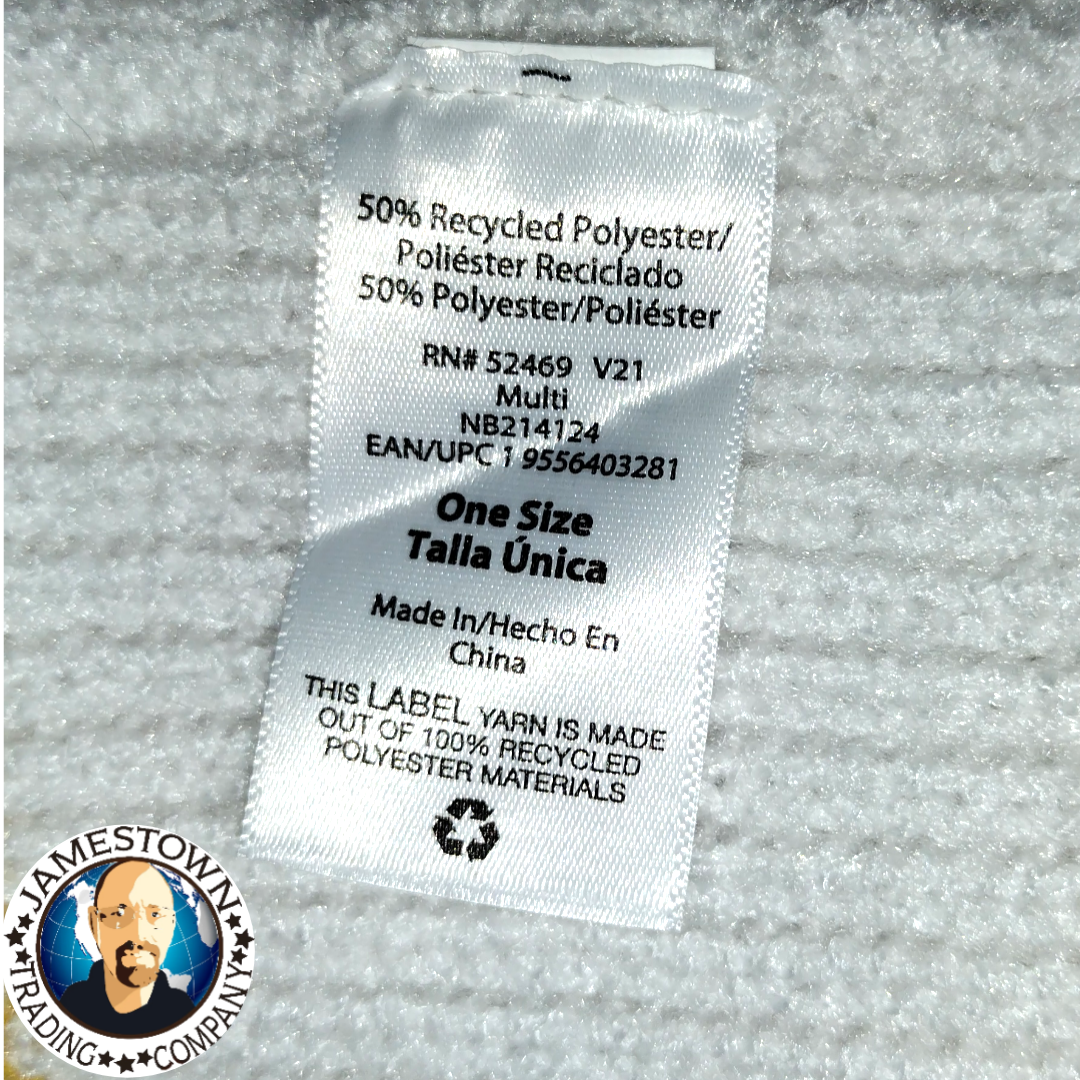 NOBO No Boundaries OSFM knit Hat Beanie White Yellow Winter Gear One Size.