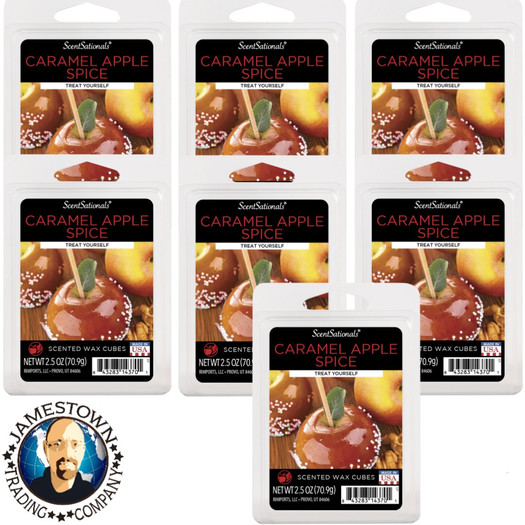 7x SCENTSATIONALS LIMITED EDITION Caramel Apple Spice 2.5 OZ WAX MELTS –  Jamestown Trading Company