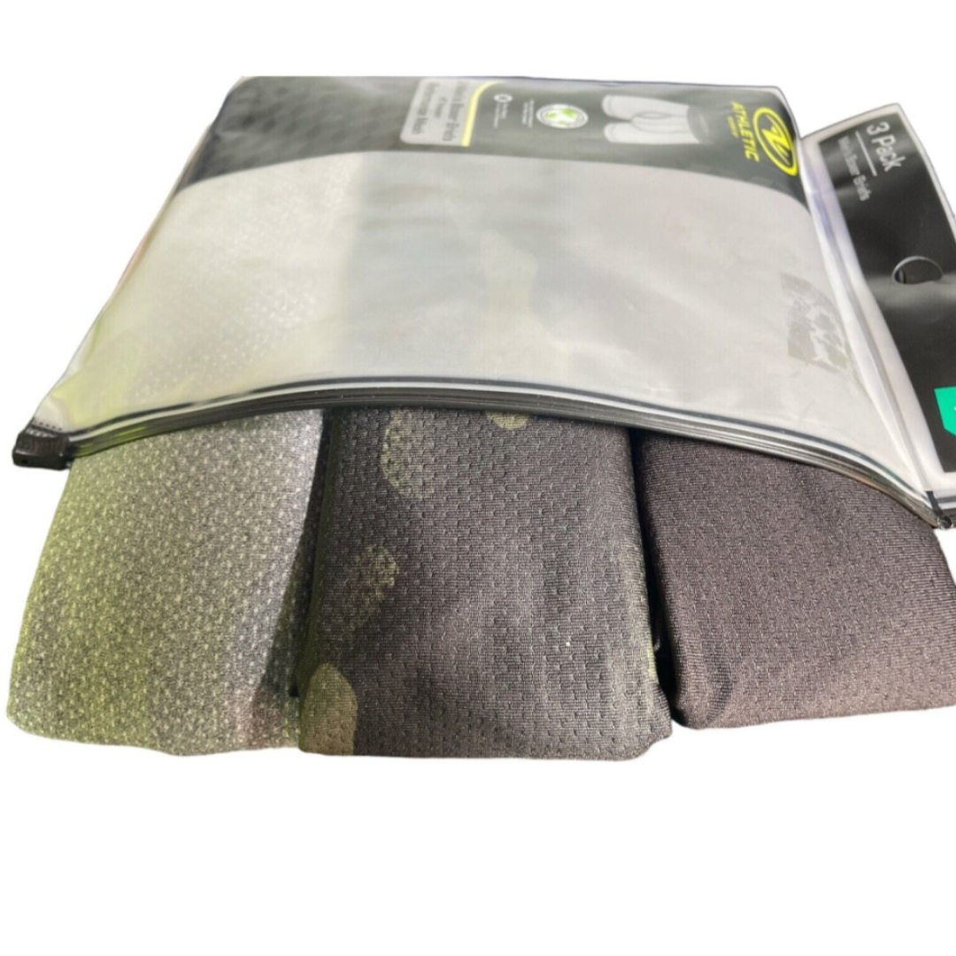 New (3) Pack Athletic Works Men’s Flex 6” Inseam Performance Boxer Briefs -XL