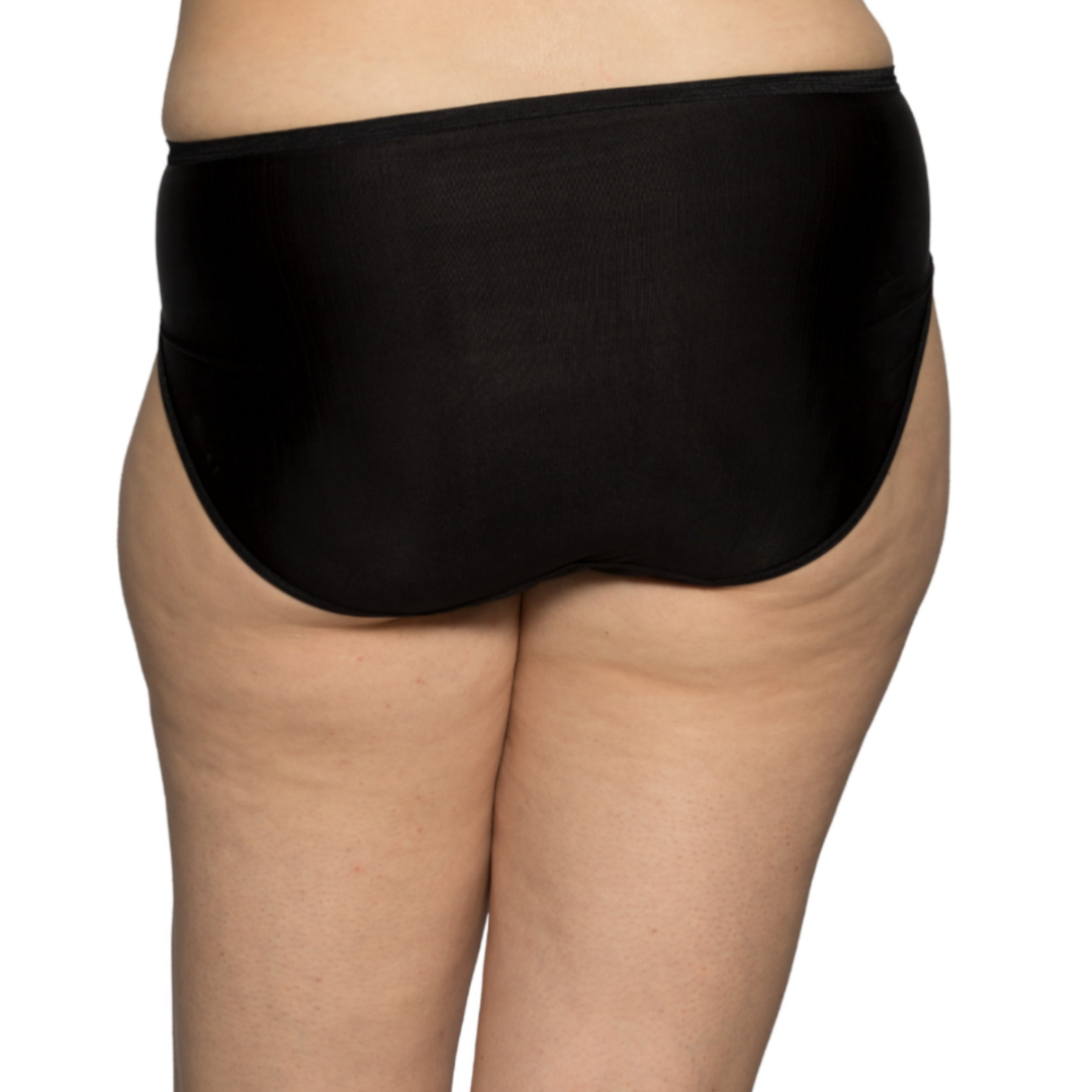 Vanity Fair Radiant Collection Women's Comfort Stretch Hi-Cut Panties Hinting Blue / Ghost Navy / Sheer Quartz