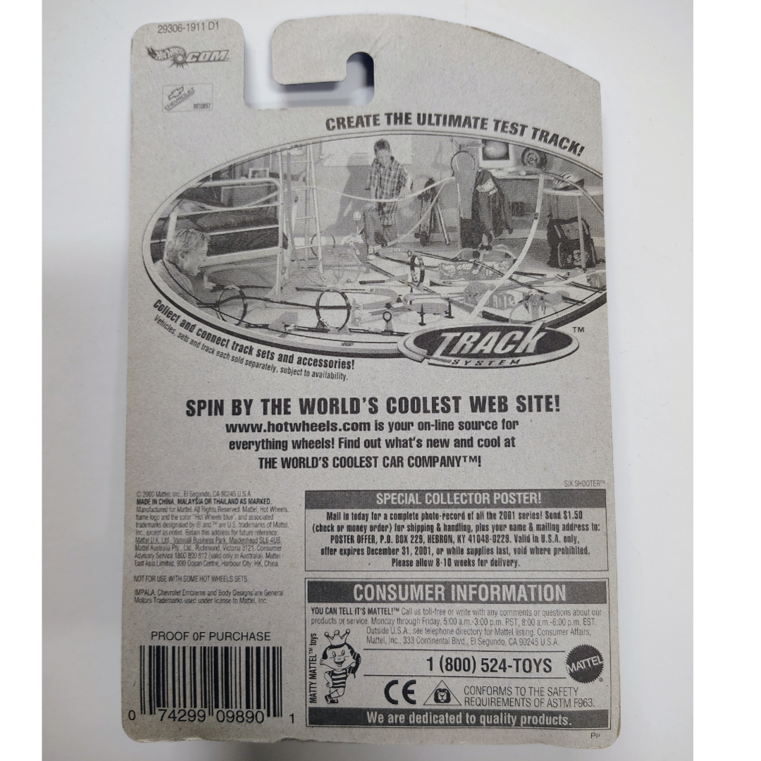 2001 Hot Wheels Black ‘59 Chevy Impala Gold Lace Wheels #249