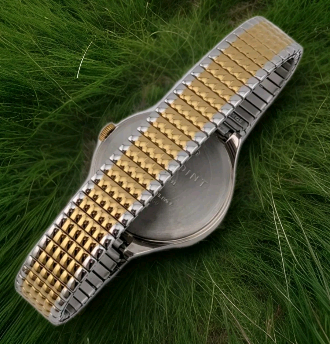 Viewpoint by Timex Women's Two-Tone/Champagne 30mm Casual Watch, Expansion Band