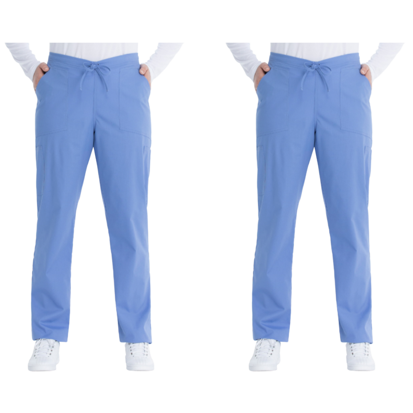 Scrubstar Women's Core Essentials Stretch Drawstring Four Pocket Scrub Pant WM01P080 Ciel Blue