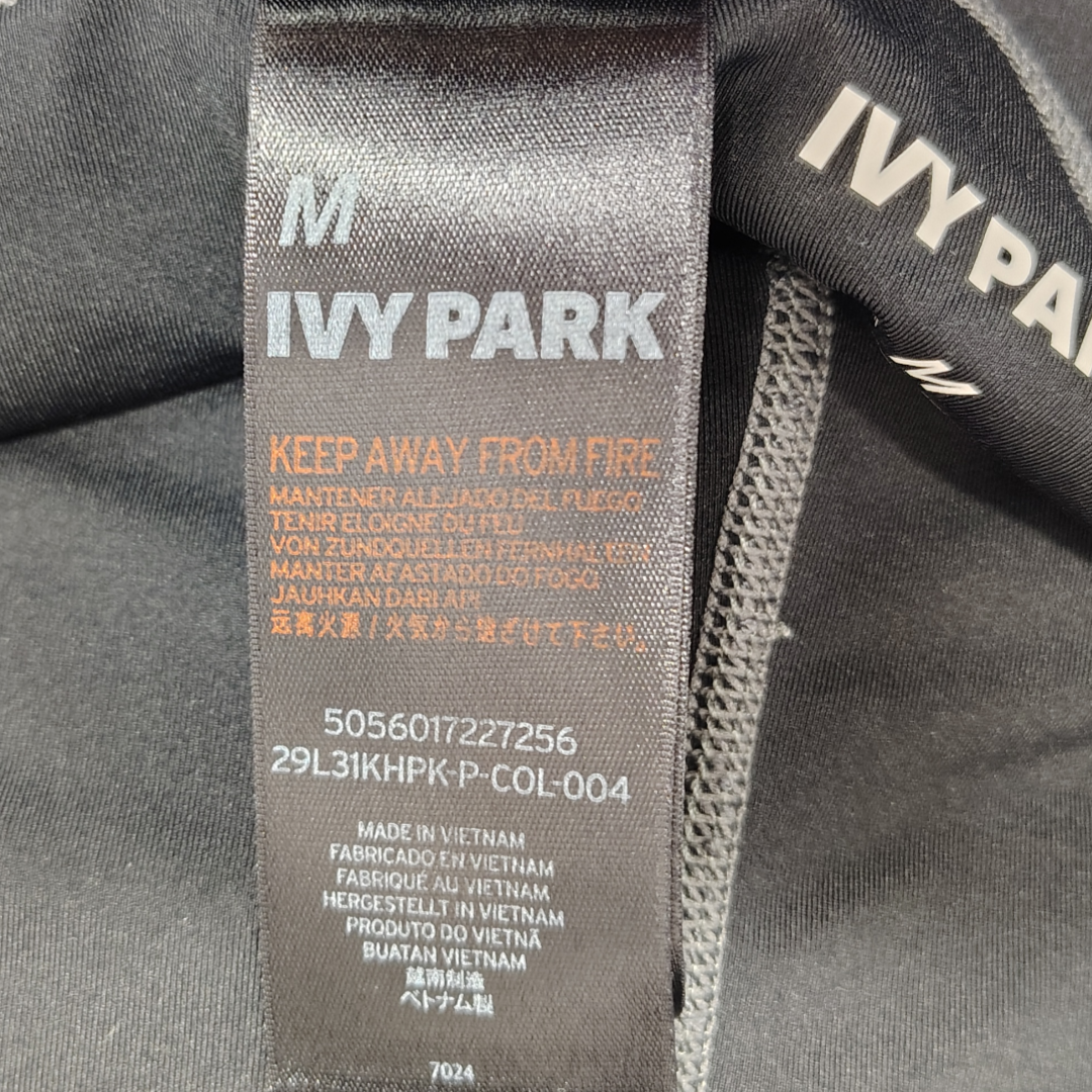 Adidas ? x Ivy Park Medium Leggings Gray Salmon Black Mesh On Side