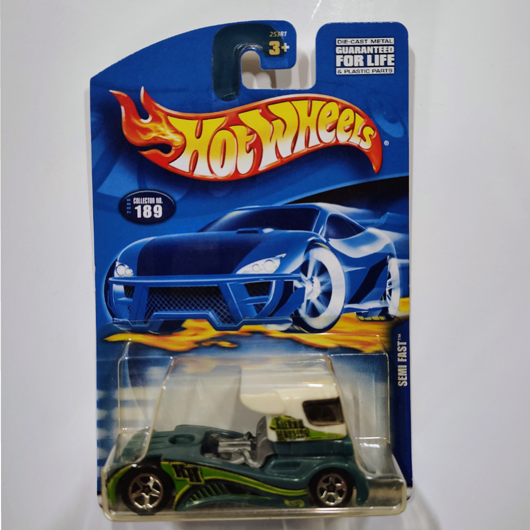 2000 Hot Wheels Semi Fast Green White Top Collector No.189 from Mattel