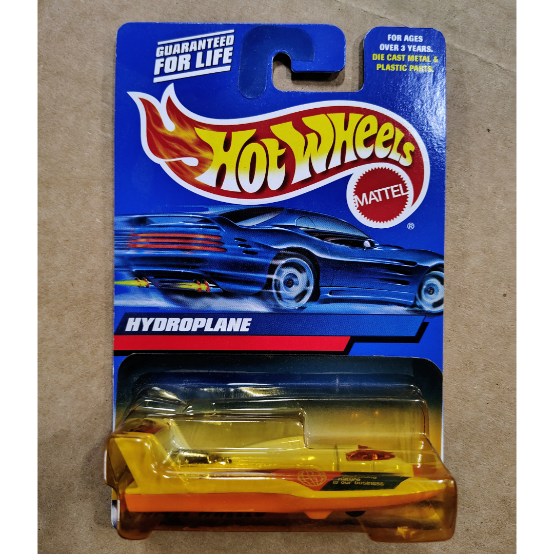 2000 Hot Wheels Mainline/Collector #202 HYDROPLANE White-Orange w/MW Spoke China