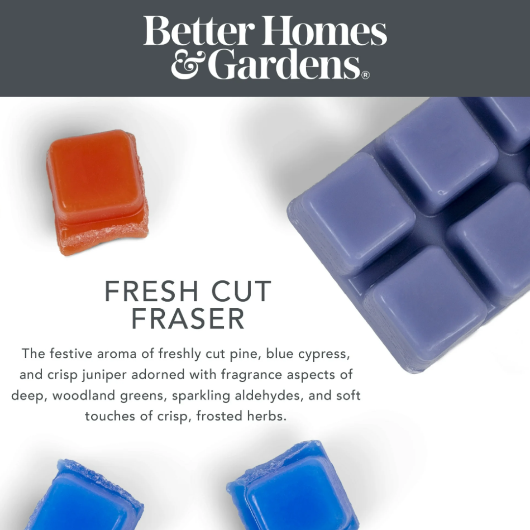 1x5oz + 6 x 2.5oz Better Homes And Gardens Fresh Cut Frasier WAX MELTS =20oz