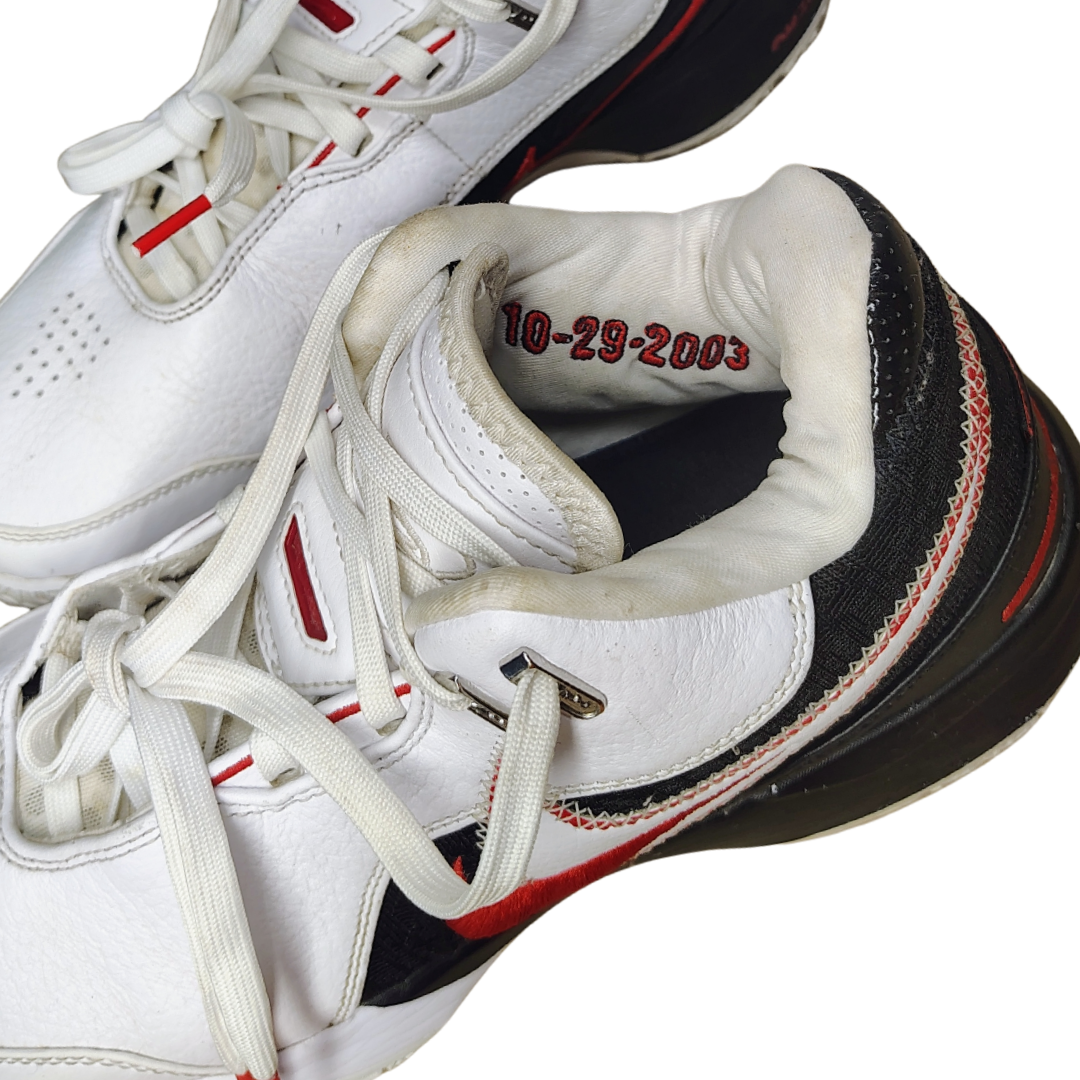 Mens Nike Lebron NXXT Gen AMPD Sneakers: FJ1566-100,Wht/Blk/Red, Size 8.5