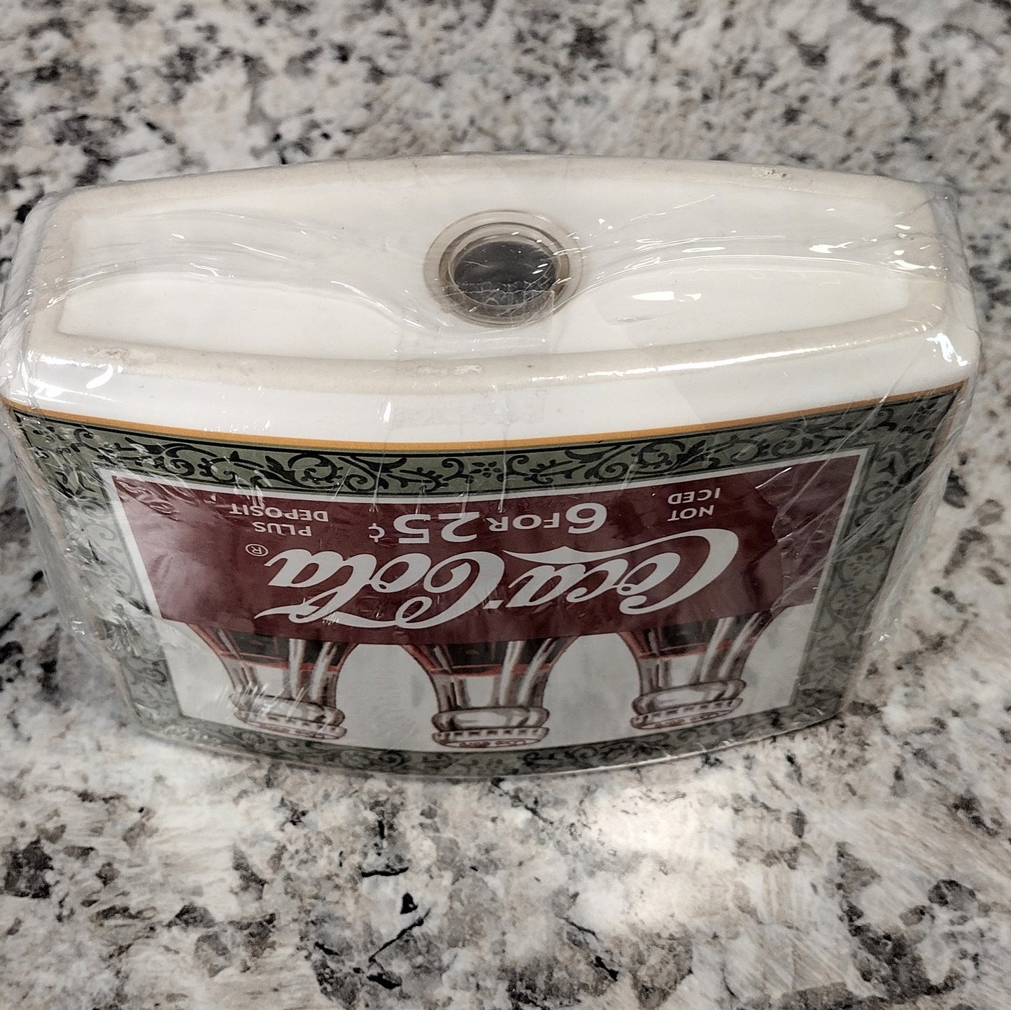 Vintage Coca Cola Ceramic Bathroom Toothbrush Holder with Stopper