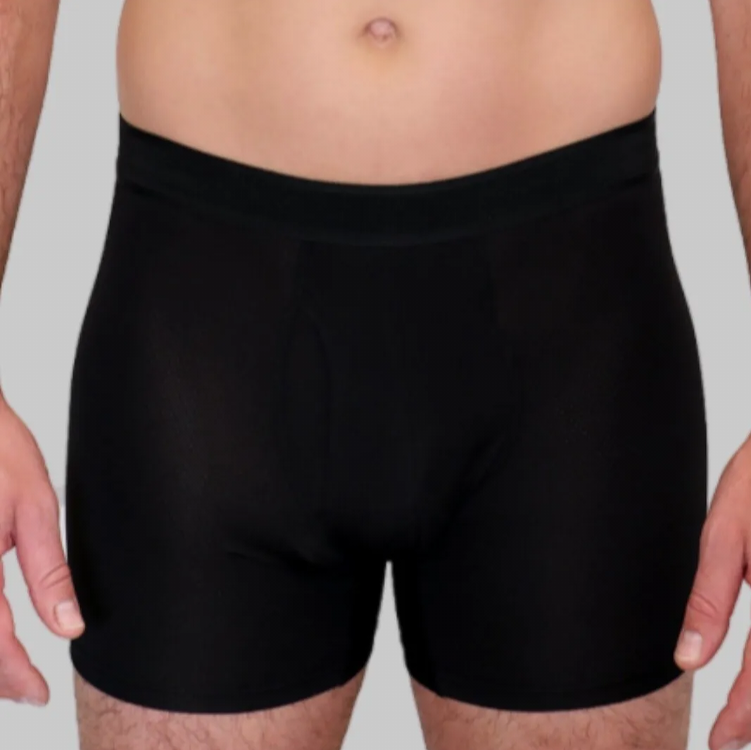 Athletic Works Mens 3 Pair Black Performance Boxer Briefs Size NEW