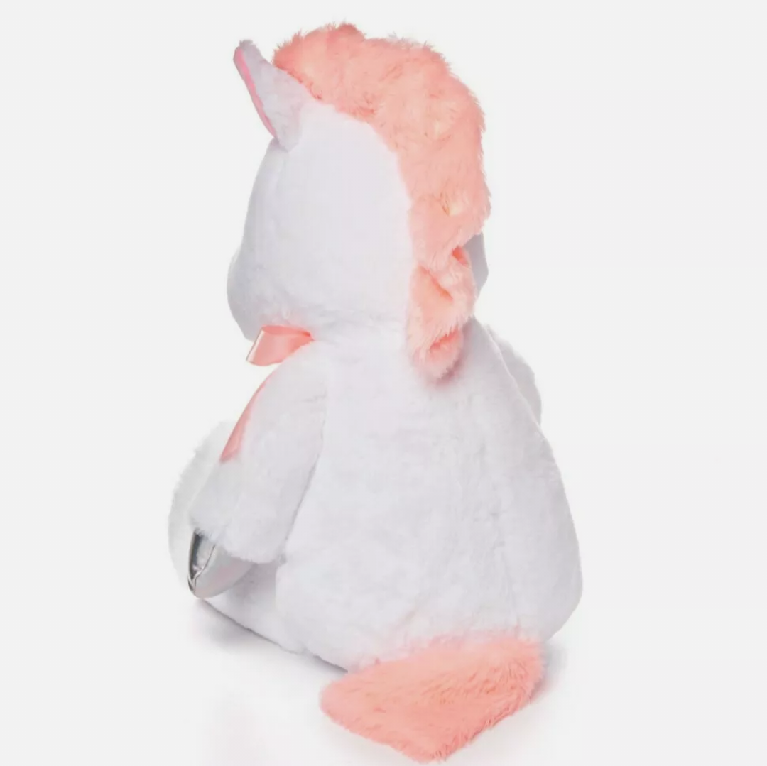 Metallic Plush Unicorn, White & Pink, 12" Spark Create Imagine