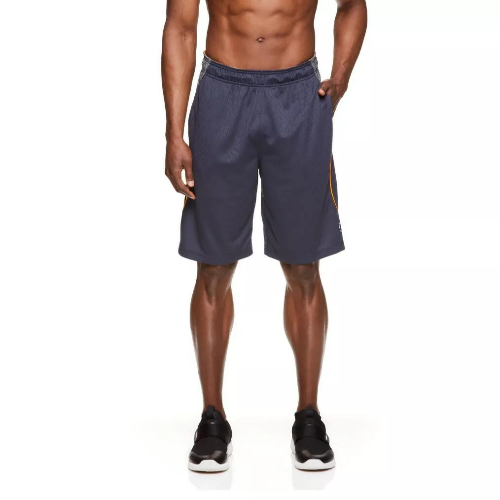 Men's Medium And1 Basketball Gym Shorts 11" Inseam Gray/Gray with Pockets 2 pair