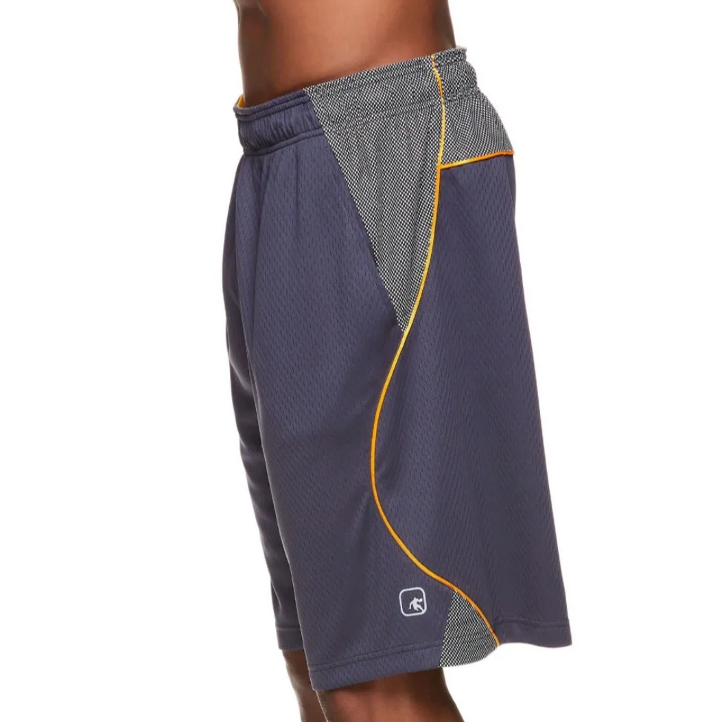 Men's Medium And1 Basketball Gym Shorts 11" Inseam Gray/Gray with Pockets 2 pair
