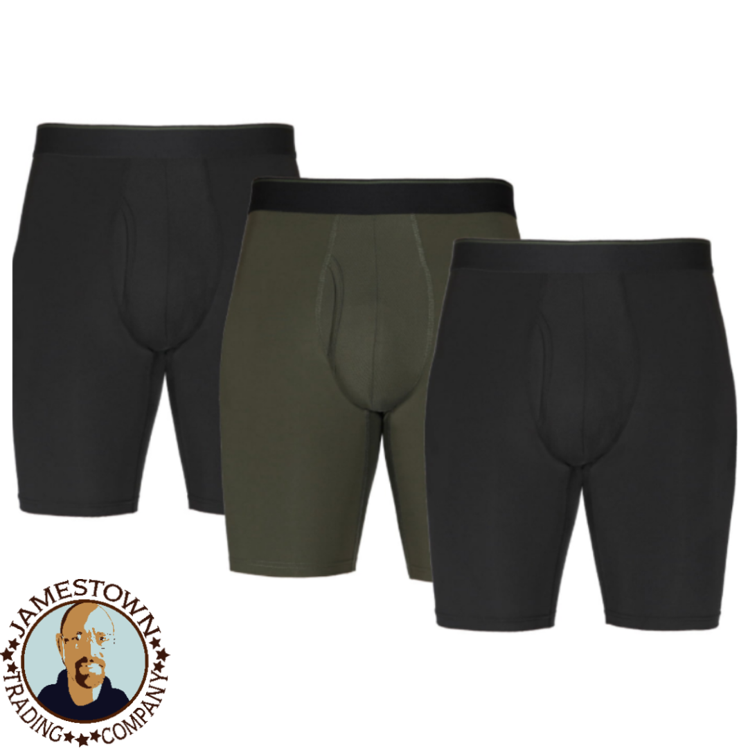 Athletic Works Men's Boxer Briefs Underwear 3 Pack - 6 inch Inseam New –  Jamestown Trading Company