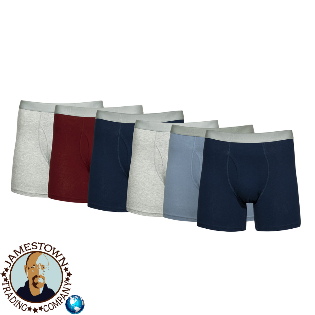 George Men's Regular Leg Boxer Briefs, 6-Pack 