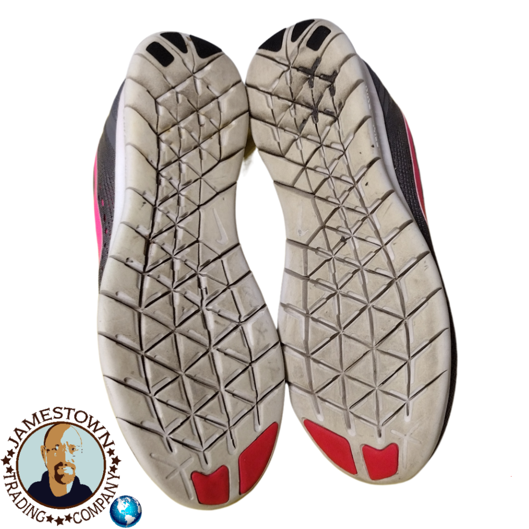 Nike Free RN Womens Athletic Running Shoes Gray Pink 831509-006 Size 8 Pre Owned