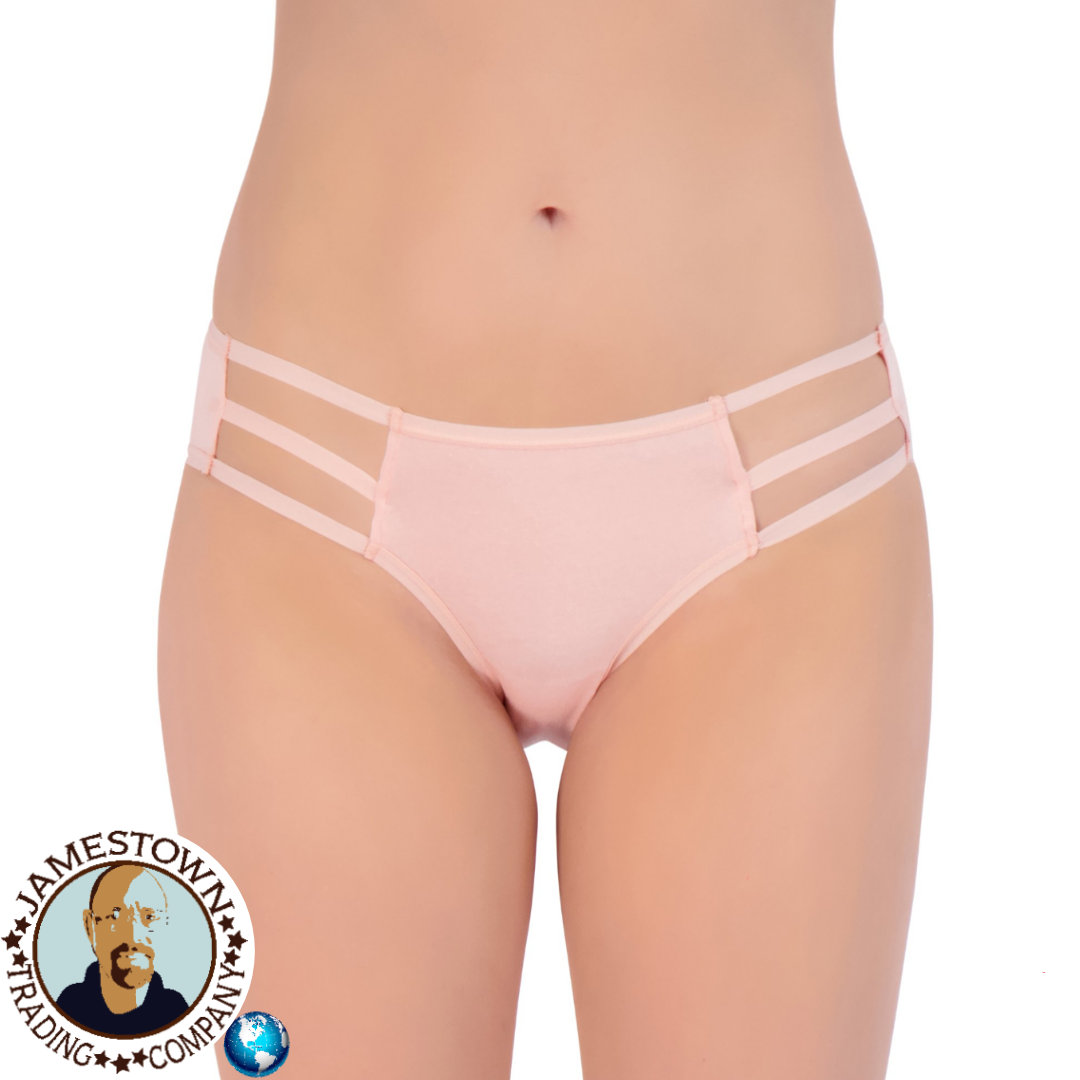 No Boundaries Women's Cotton Cheeky, 3 Pack Black