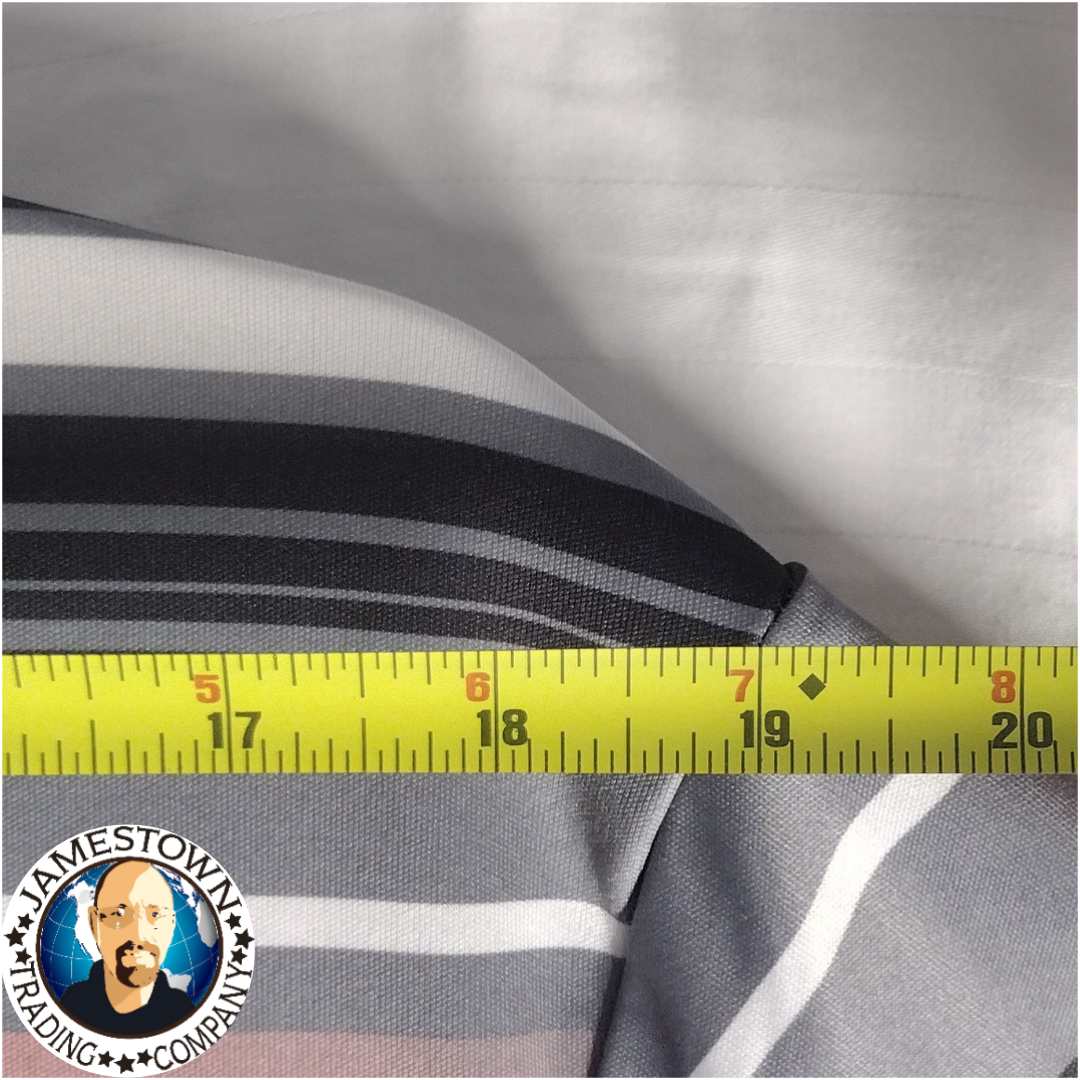 PGA Tour Mens Large Pro Series Polo Shirt Black Gray White Red Striped Pre-owned