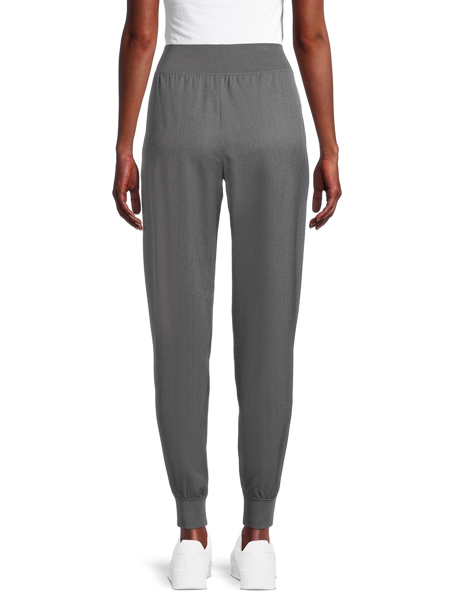 ClimateRight by Cuddl Duds Women’s and Women's Plus Scrub Joggers with Anti-Bacterial Technology Charcoal Heather Grey