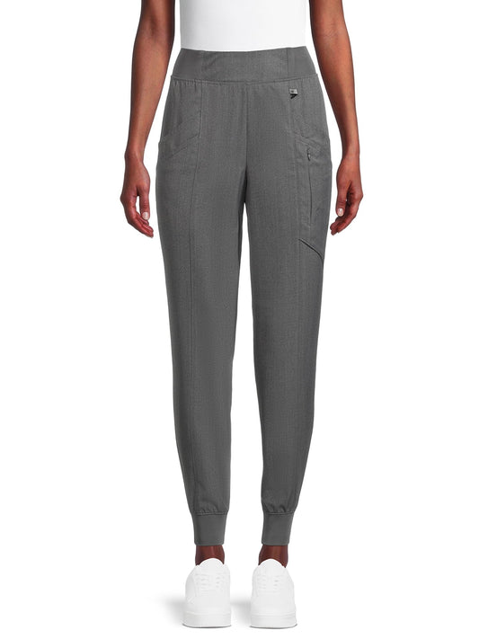 ClimateRight by Cuddl Duds Women’s and Women's Plus Scrub Joggers with Anti-Bacterial Technology Charcoal Heather Grey
