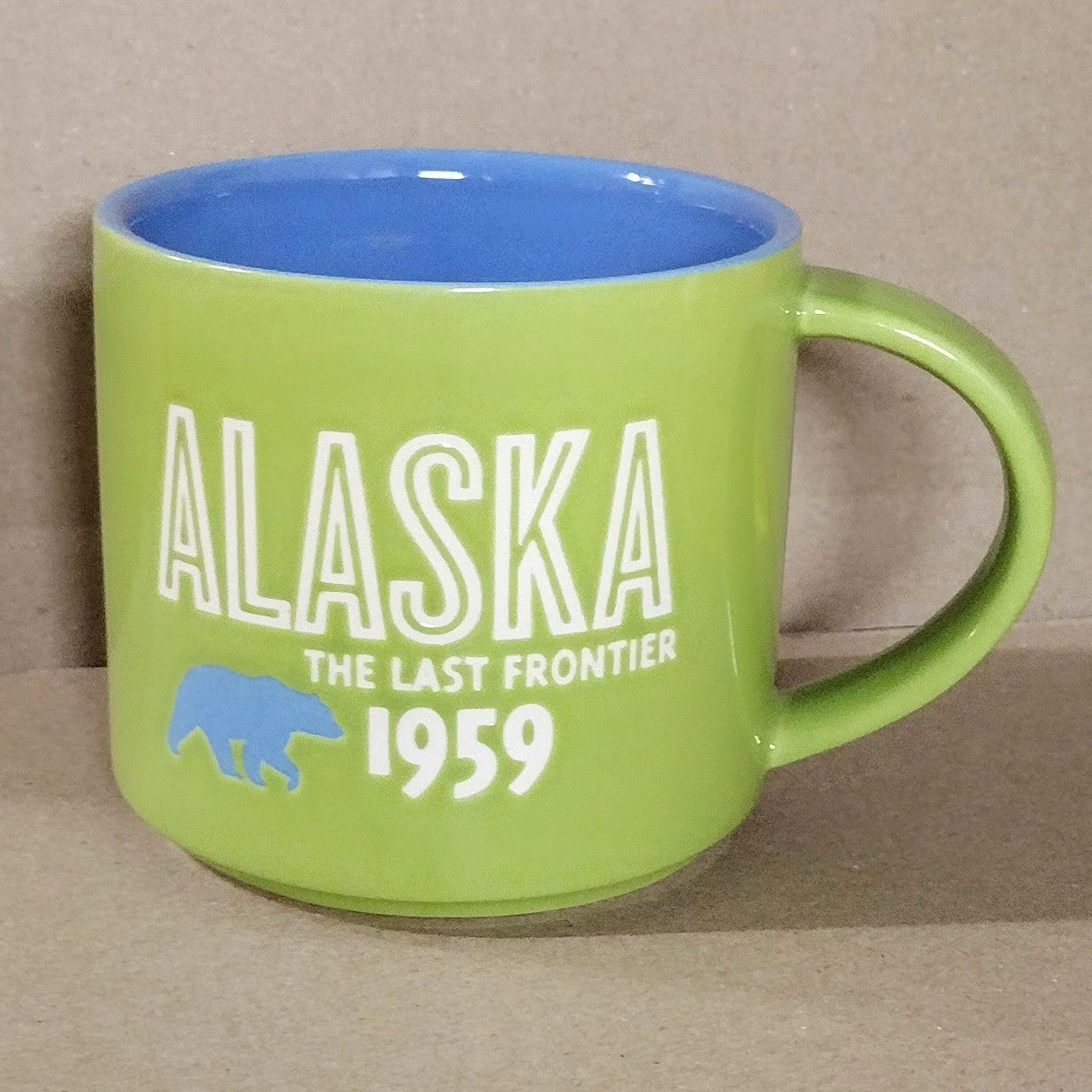 Alaska The Last Frontier Ceramic Coffee Tea Cup Mug Two Tone Souvenir 12oz Pre Owned