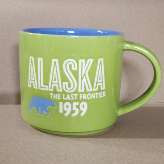 Alaska The Last Frontier Ceramic Coffee Tea Cup Mug Two Tone Souvenir 12oz Pre Owned