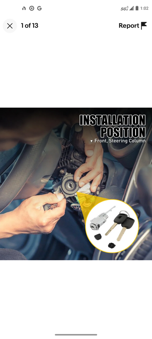 Ignition Key Switch Cylinder Lock w/2 Keys For 2002-2014 Honda Accord Acura USA