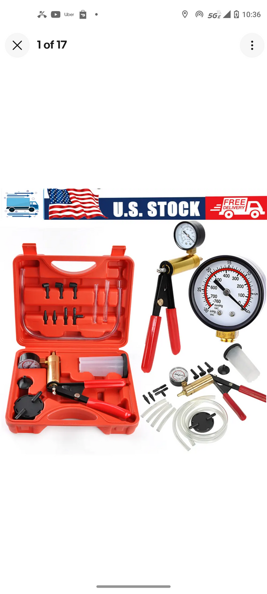 Hand Held Vacuum Pressure Pump Tester Kit Brake Fluid Bleeder Car Auto Tools New Accord