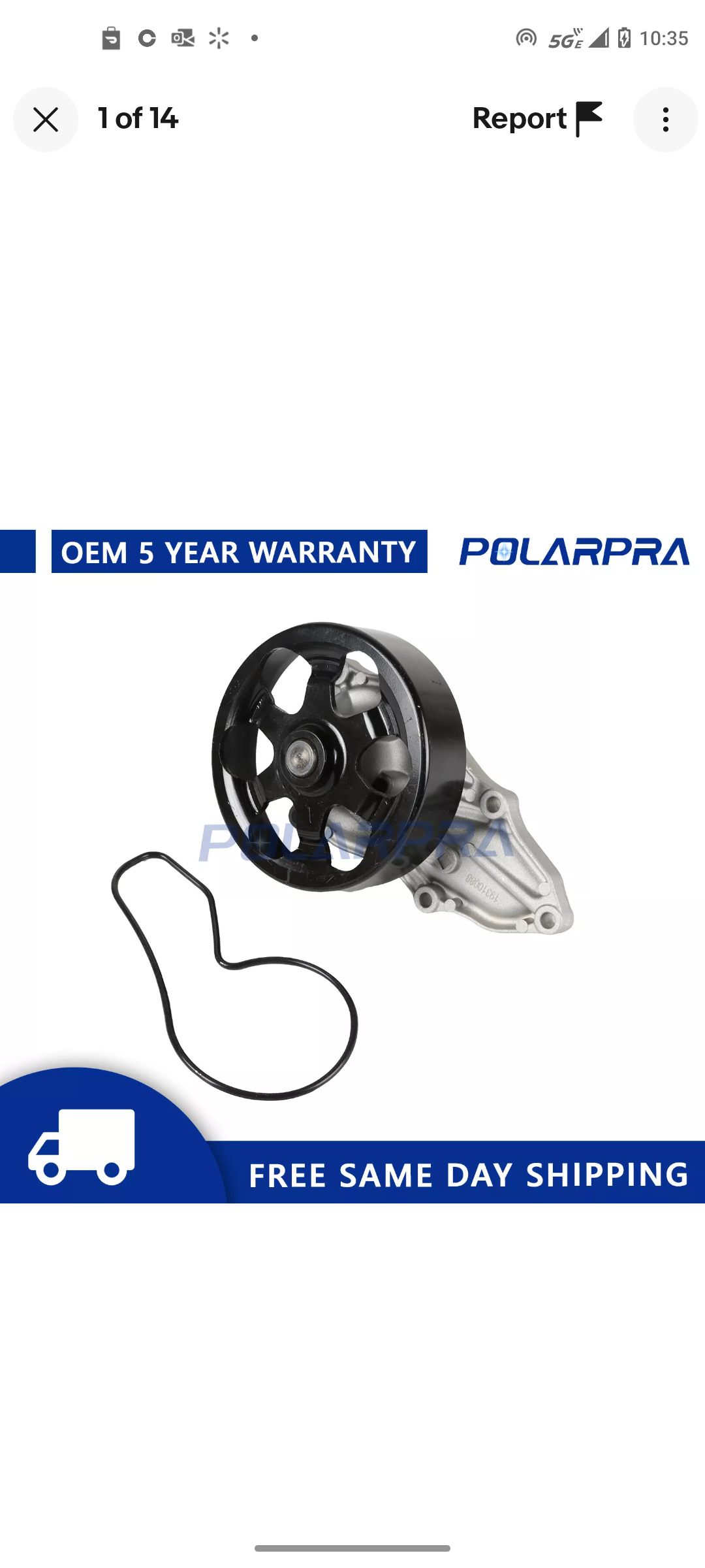 Engine Water Pump For 03-11 Acura Honda Accord CR-V Element TSX AW9461