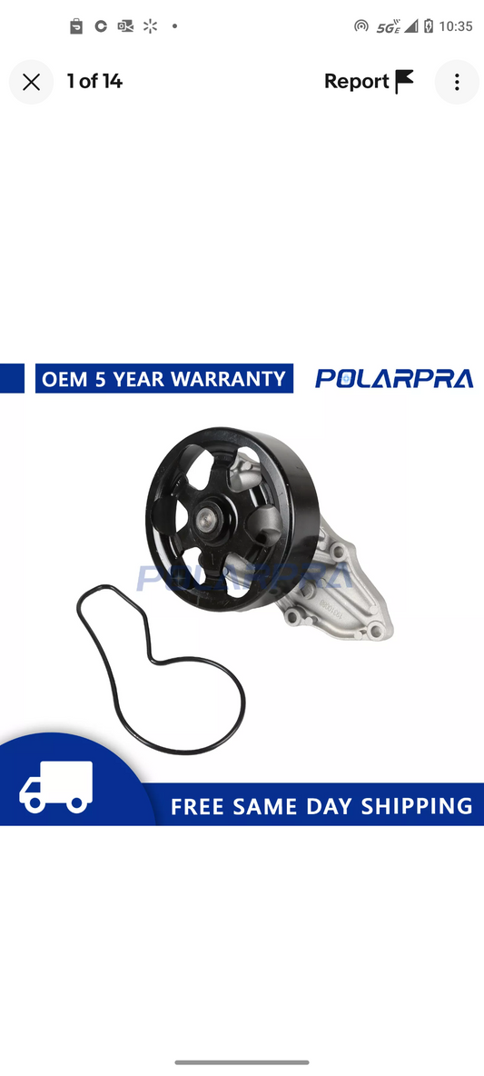 Engine Water Pump For 03-11 Acura Honda Accord CR-V Element TSX AW9461