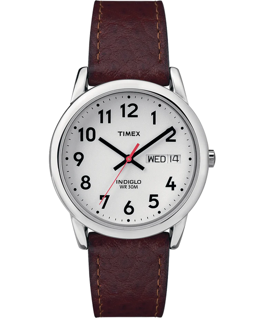 Timex Easy Reader Day Date 35mm Leather Strap Watch T20041