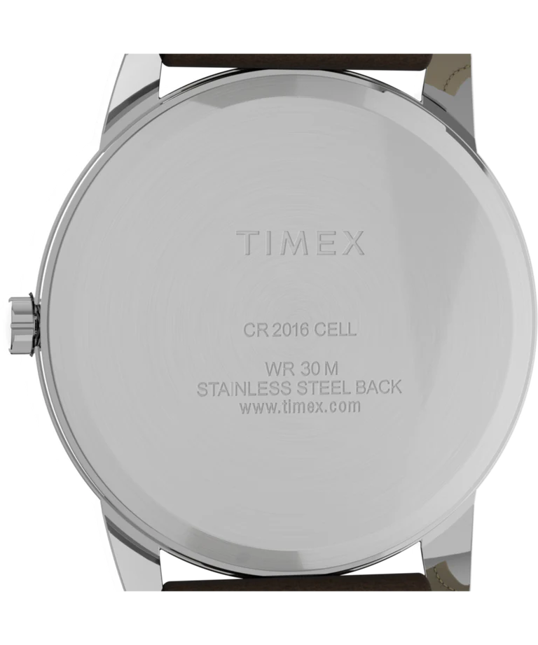 Timex Easy Reader Day Date 35mm Leather Strap Watch T20041